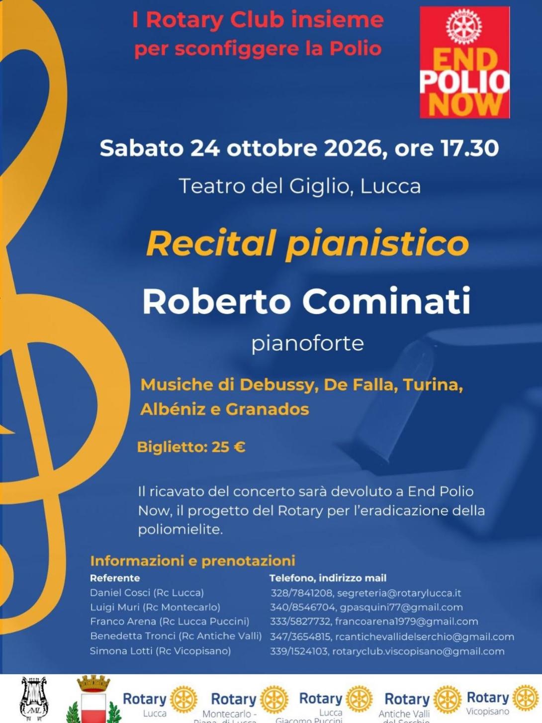 Recital pianistico 24 ottobre Lucca